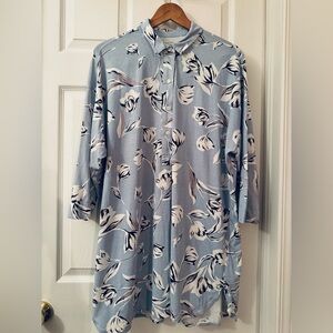 Lord & Taylor's women’s loungewear  floral light blue, size XL  cottagecore